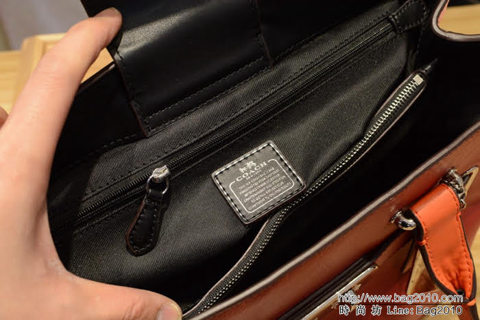 COACH蔻馳 原單正品 36514 荔枝紋牛皮 手提女包  Chz1447